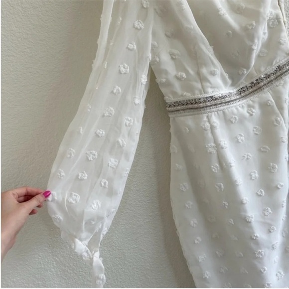 Jaus Alira One Shoulder Midi Dress White NWT - Picture 5 of 10